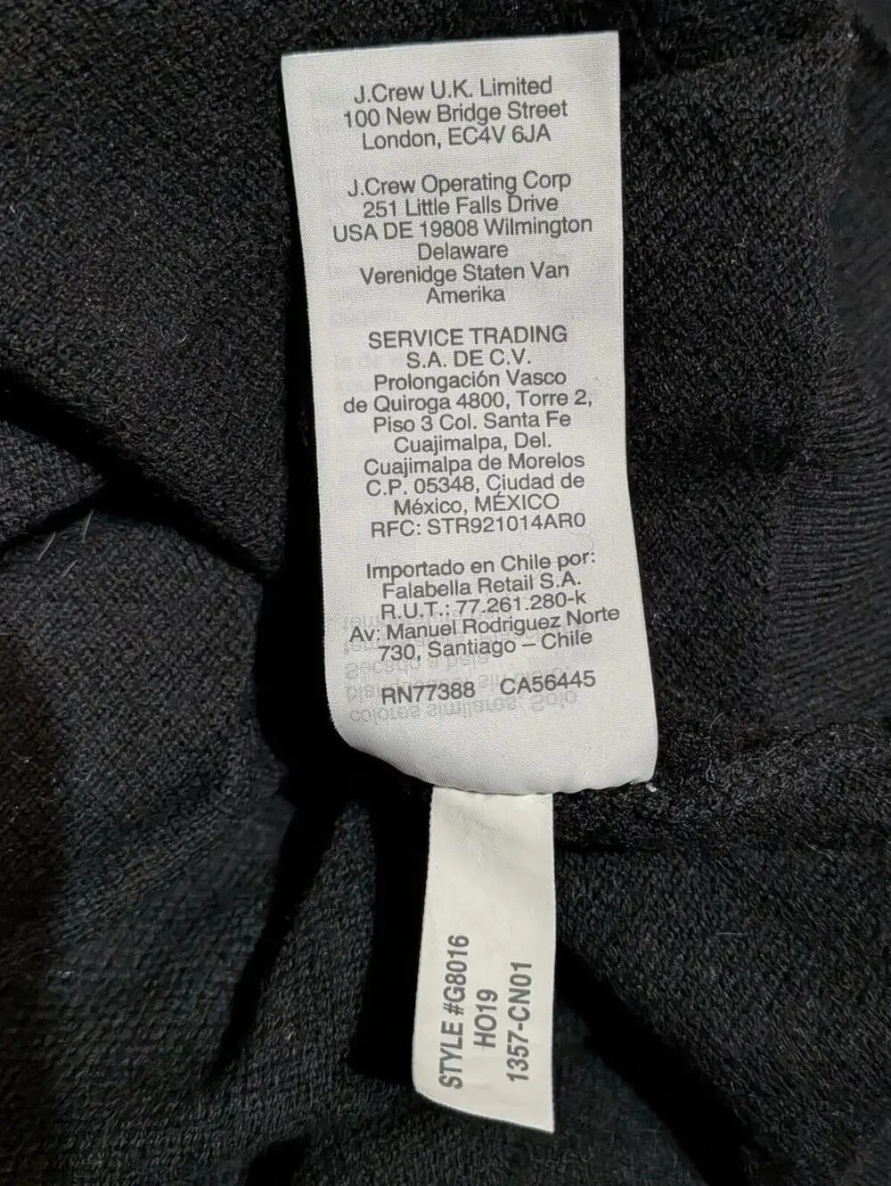 J.Crew XL Classic Black Cotton Cashmere Crewneck Textured Pullover Sweater